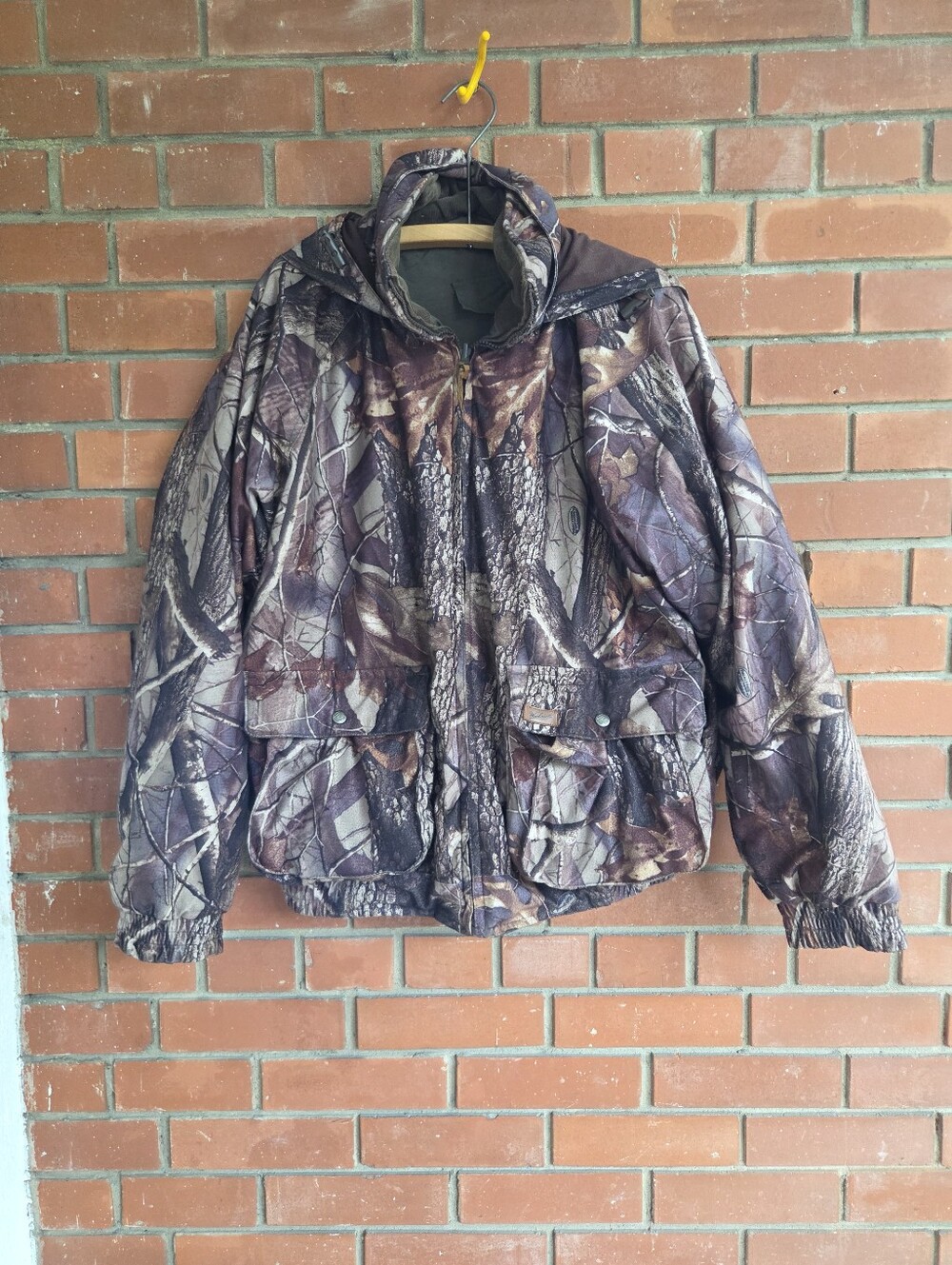 Woolrich Reversible Camo Jacket Mens Large Realtree Hardwoods Hunting Coat